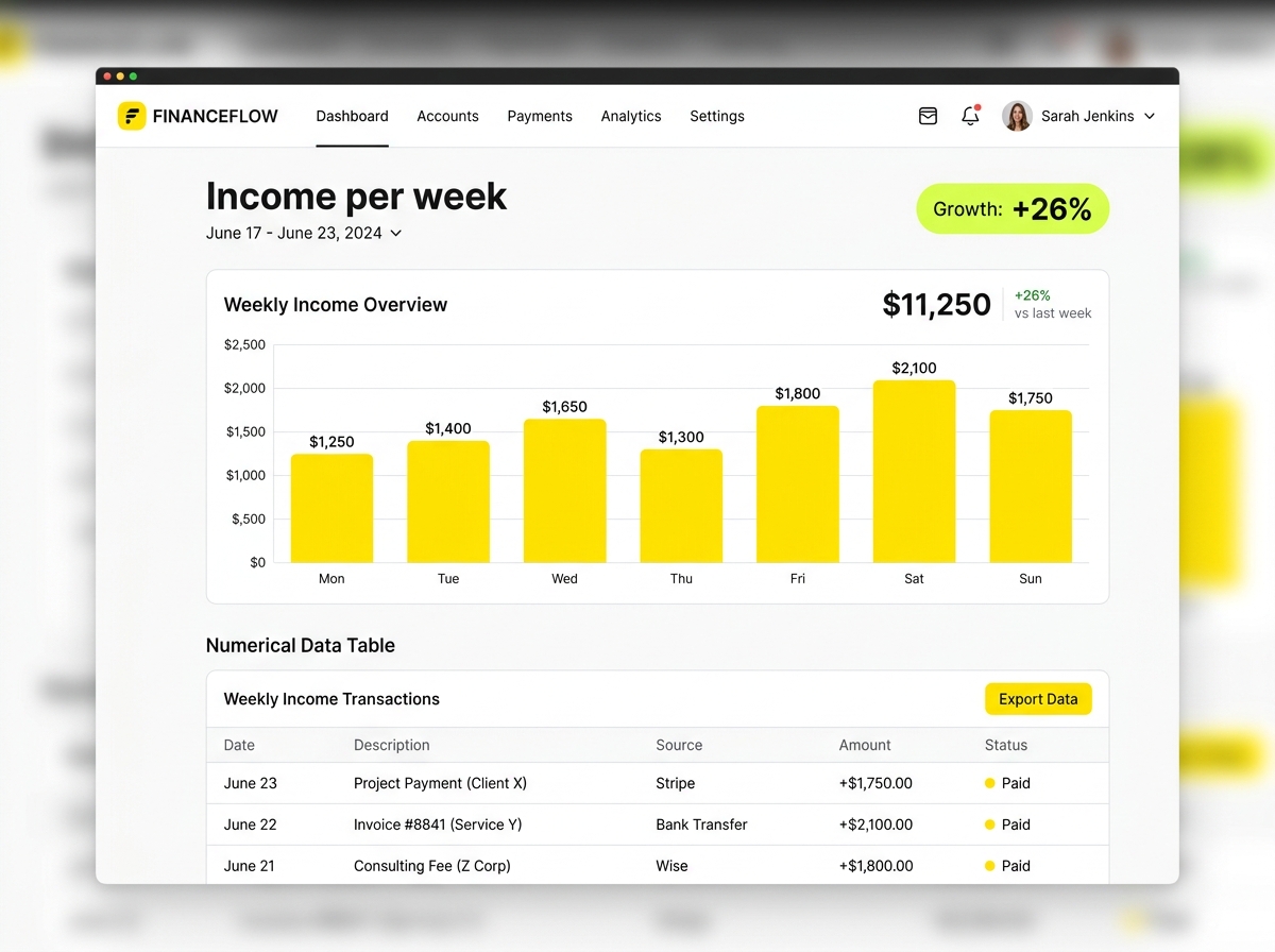 Income Per Week Treasury
